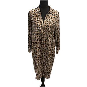 NWT Nic & Zoe Falling Diamonds Cotton Shirt Dress Size M